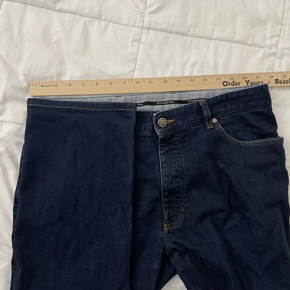Ermenegildo Zegna Jeans Mens 36 x 28 Blue Classic Straight Leg Japanese Denim - Picture 12 of 12